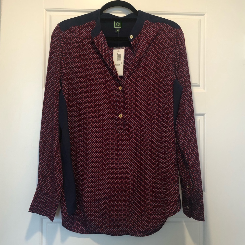 NWT 100% Silk Dress Shirt from C Wonder (M)!